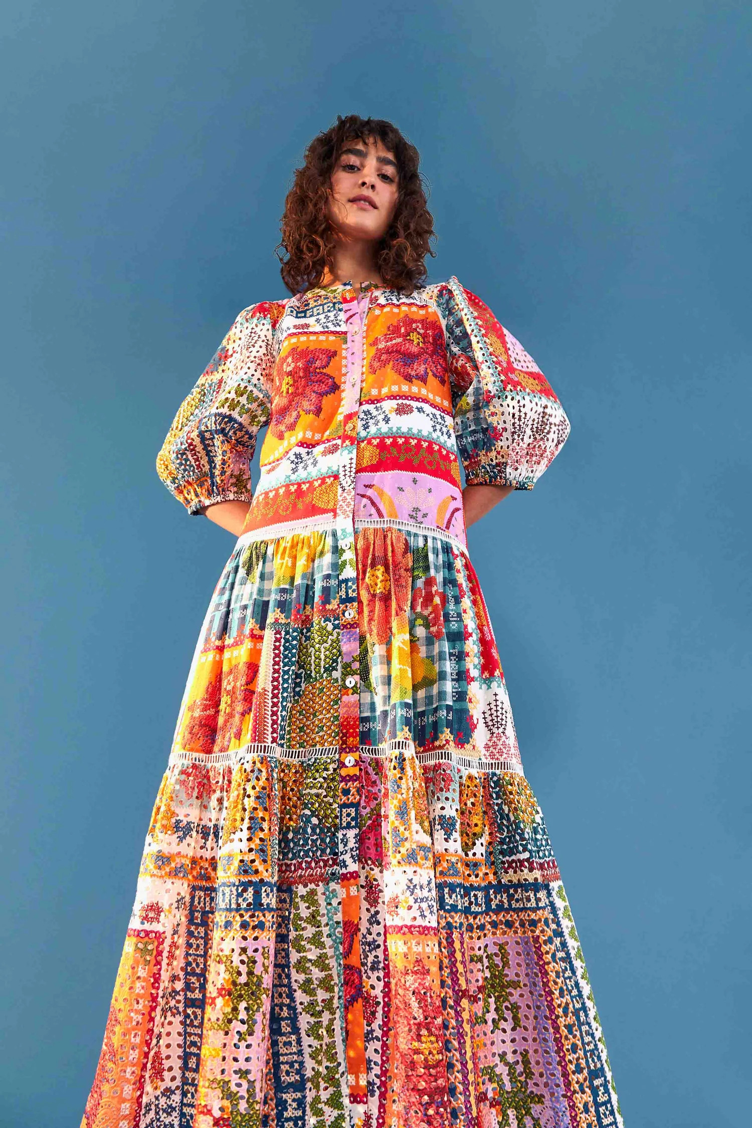 EYELET MAXI DRESS | Summer Vibe Print | FarmRio (US)