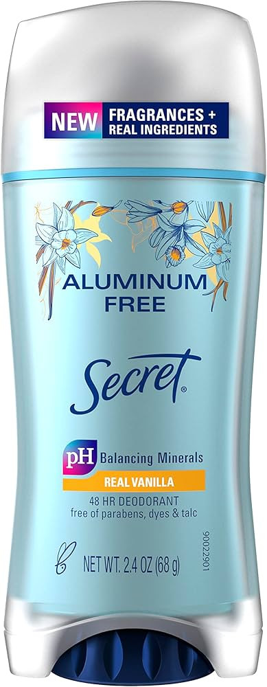 Secret, Aluminum Free Deodorant For Women Real Vanilla, 2.4 Ounce | Amazon (US)
