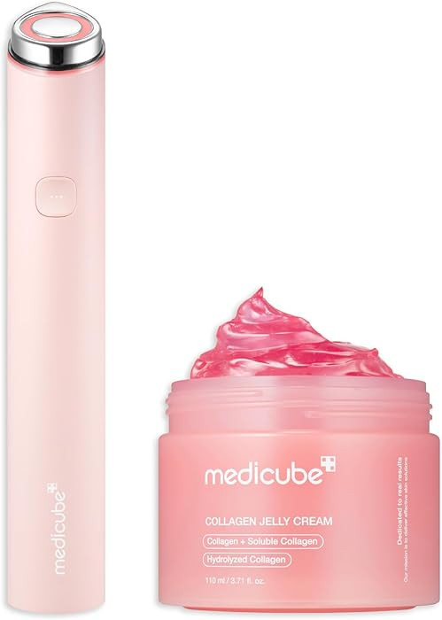 medicube Plump and Radiant Pink Duo: Mini Booster Pro Pink and Collagen Jelly Cream, 3.71 fl.oz. ... | Amazon (US)
