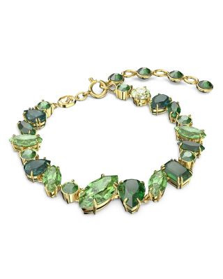 Gema Green Crystal Flex Bracelet in Gold Tone | Bloomingdale's (US)
