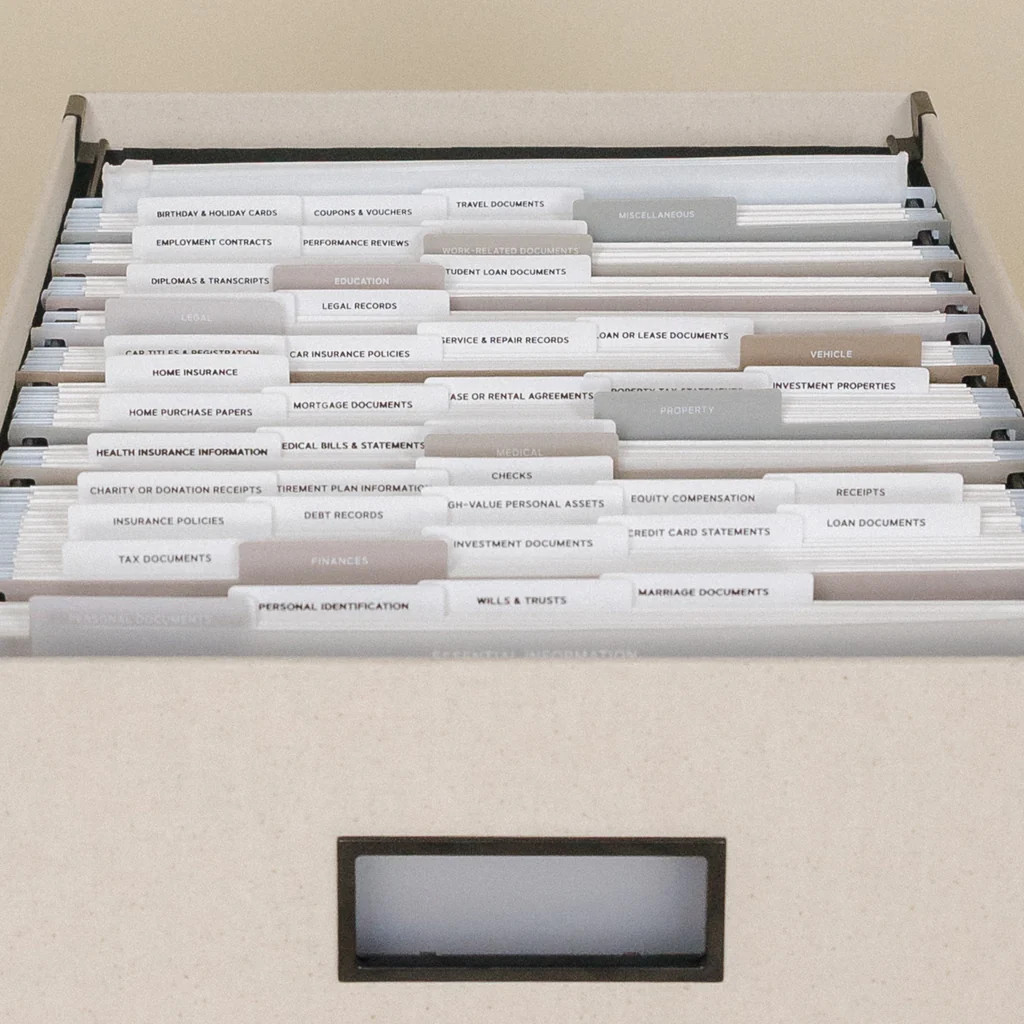 Essentials Filing System | The Dailee