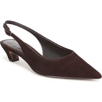 Sam Edelman Finch Slingback Pointed Toe Pump in Rich Chocolate at Nordstrom, Size 8 | Nordstrom