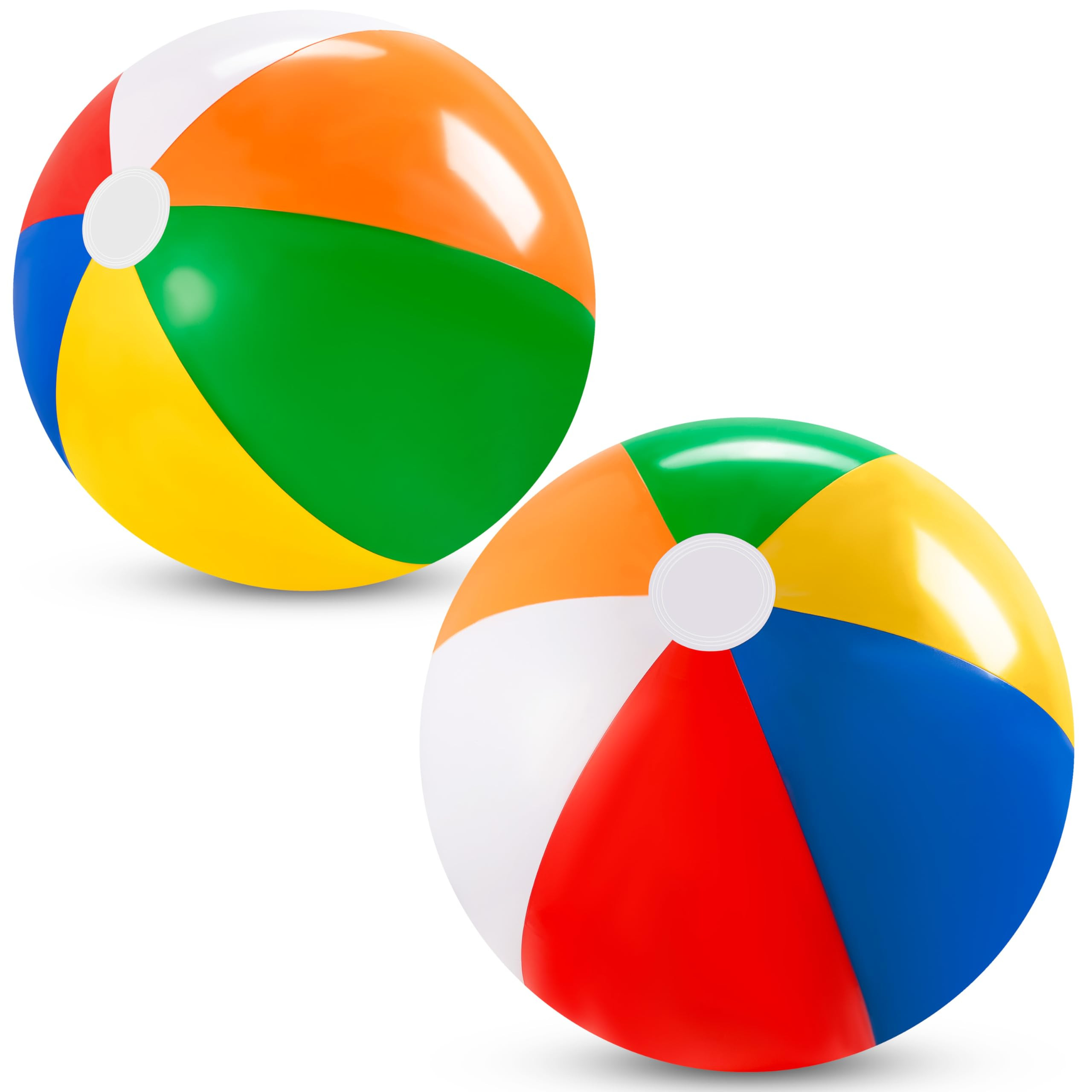 JOYIN 2-Pack 20" Beach Balls - Pool Toys Large Inflatable Beach Ball Swimming Pool Water Games, C... | Amazon (US)