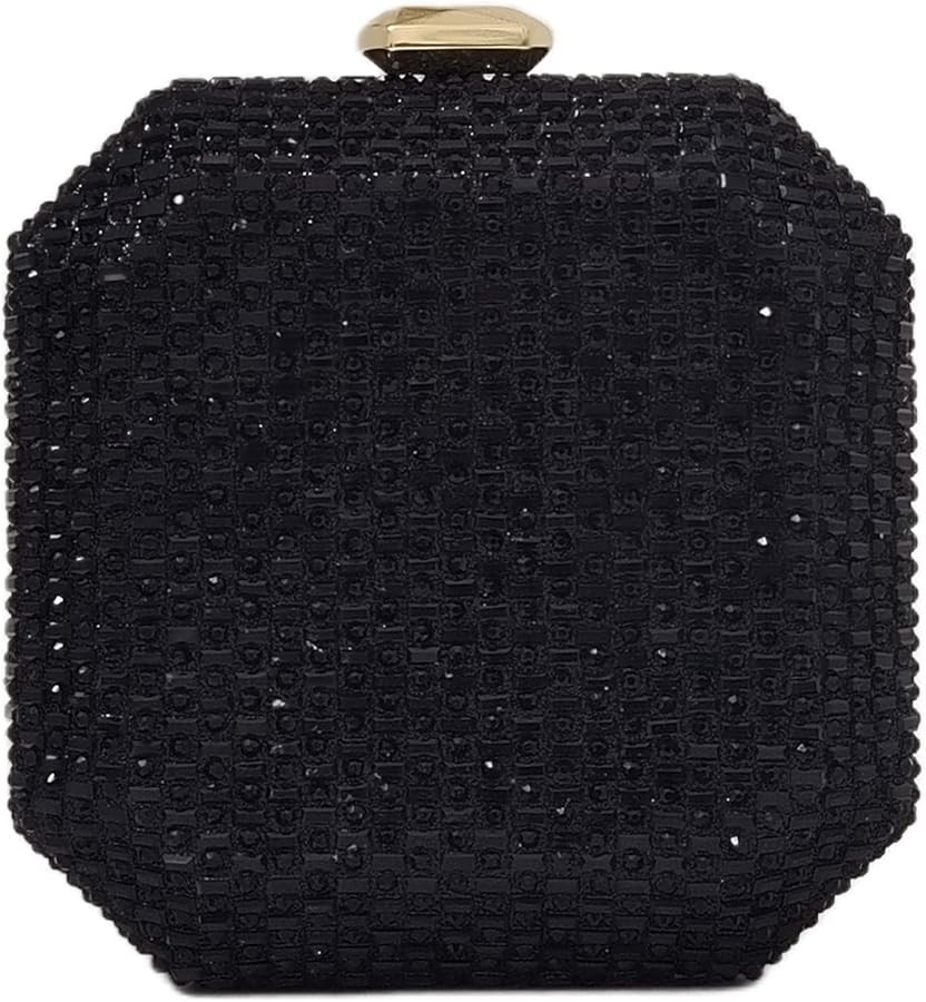 Cute Crystal Box Clutch Mini Rhinestone Handbags For Women Party Wedding Evening Bag | Amazon (US)