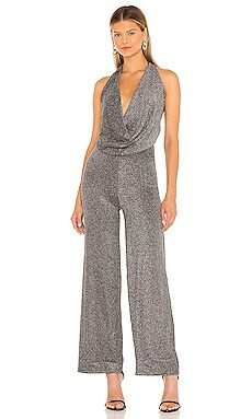 Saffron Cowl Neck Jumpsuit in Lilac Metallic | Revolve Clothing (Global)