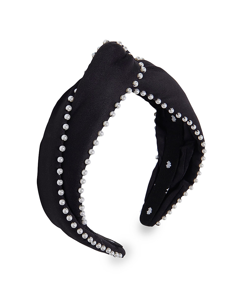 Women's Marlene Imitation Pearl Headband - Jet | Saks Fifth Avenue