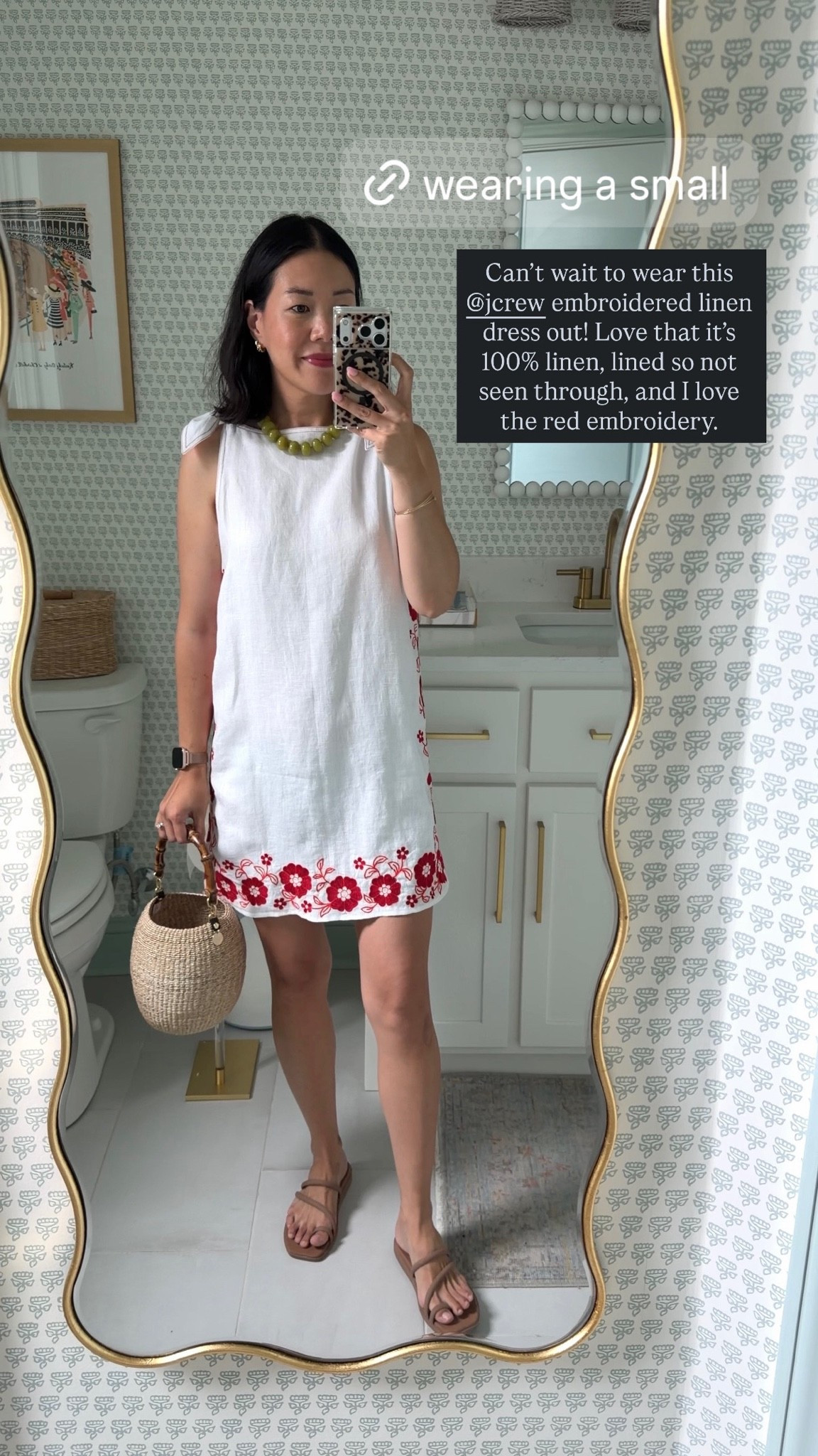 Wearing a Small in this @jcrew embroidered linen dress.

#LTKootd #LTKOver40 #LTKPetite