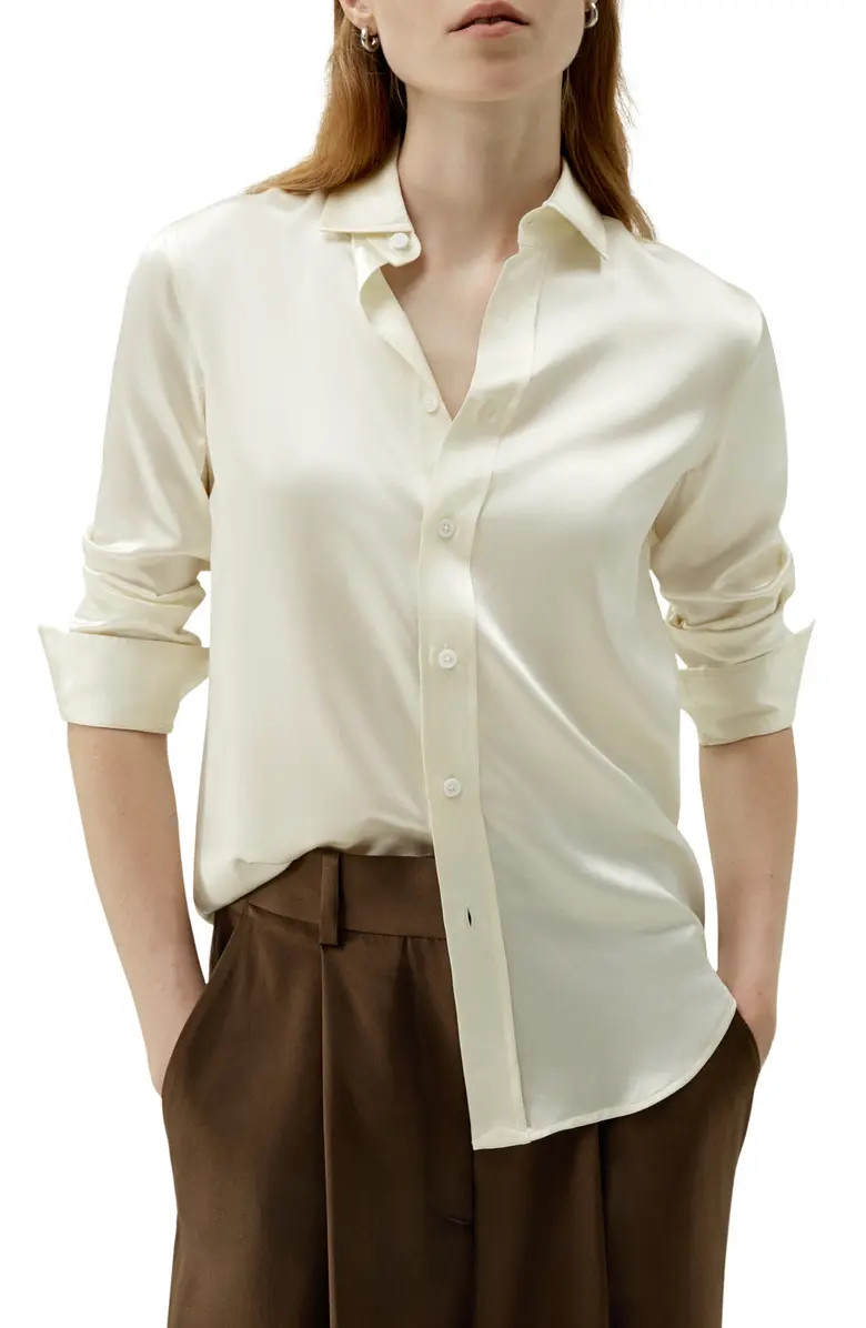 Tailored Button Down Silk Shirt | Nordstrom