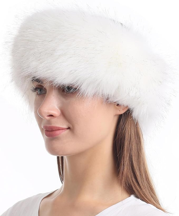 LA CARRIE Faux Fur Headband with Stretch Women's Winter Earwarmer Earmuff | Amazon (US)