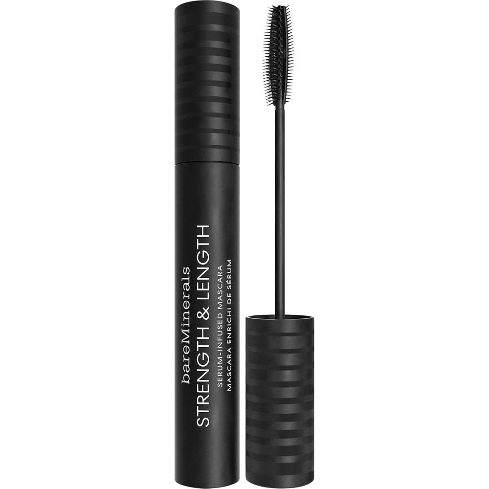 bareMinerals Strength & Length Serum-Infused Black Mascara with Plant-Based Lash Serum, Lengthens... | Amazon (US)