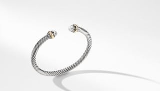 David Yurman Cable Classic Bracelet With Pearl And 14K Gold, 5Mm | David Yurman
