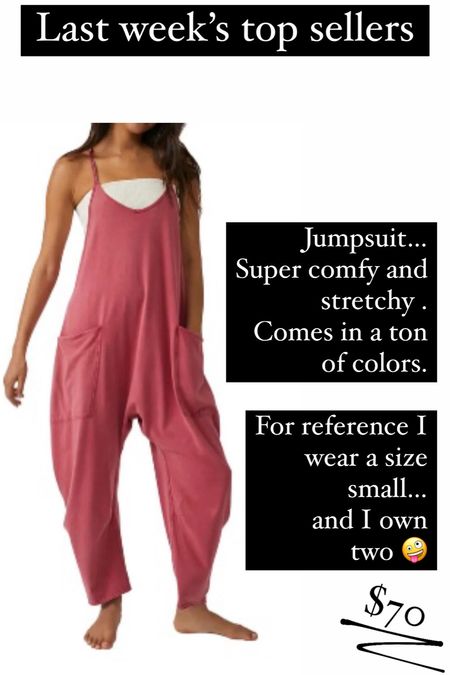 Love this jumpsuit- I have been wearing it everywhere!  Comes in a ton of colors… for reference I wear a size small 

#LTKfit #LTKstyletip #LTKunder100