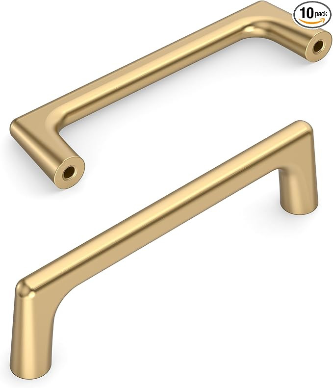 Amerdeco 10 Pack Champagne Bronze Cabinet Pulls 3.75 Inch(96MM) Hole Centers Kitchen Cabinet Hand... | Amazon (US)