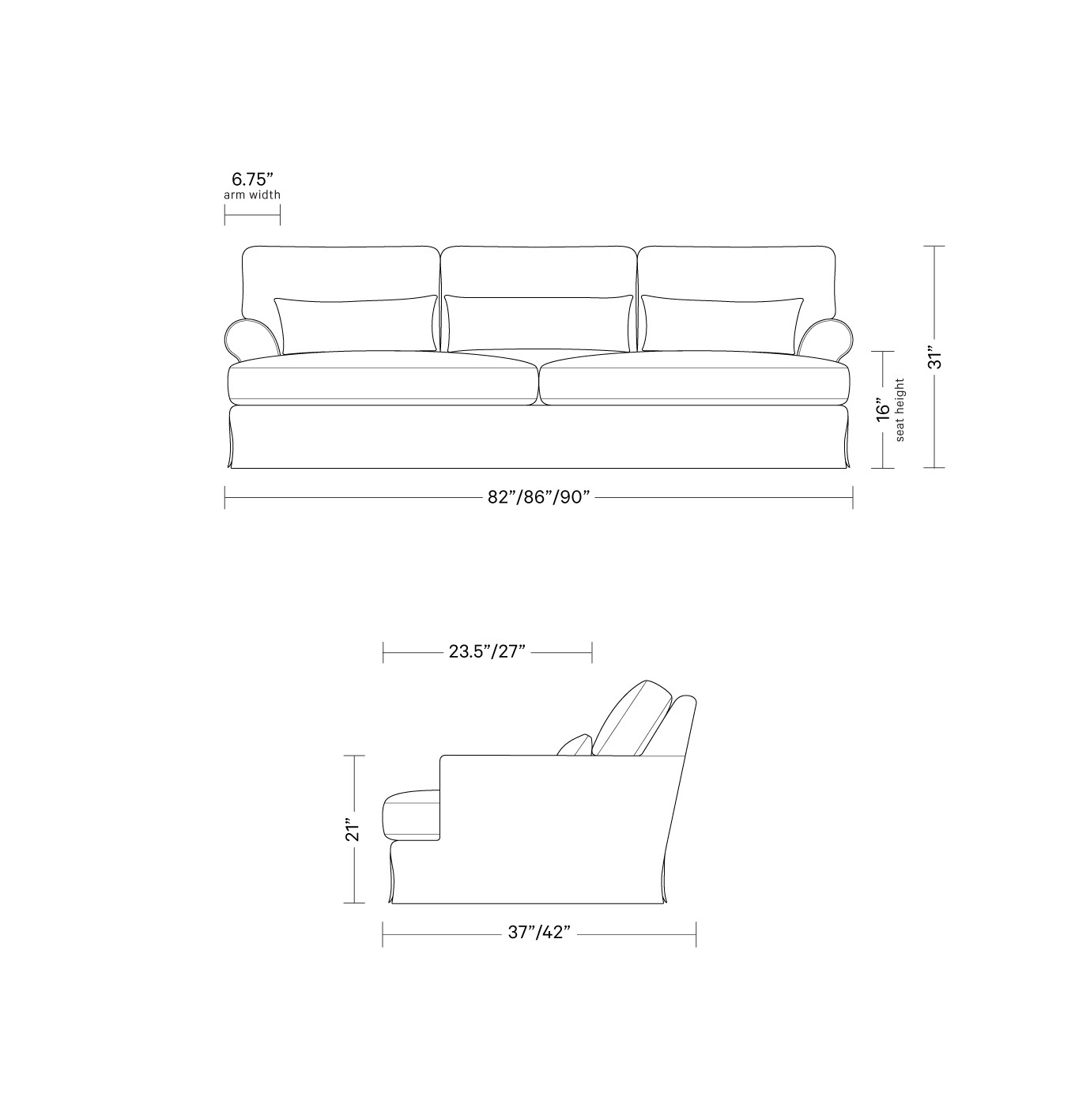 Maxwell Slipcovered 2-Seat Sofa by Apartment Therapy | Interior Define