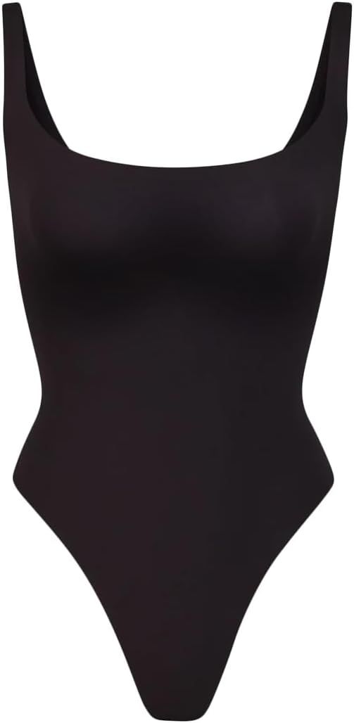 SHAPERX Women's Square Neck Bodysuit Fit Everybody No Compression Sleeveless Body Suits | Amazon (US)