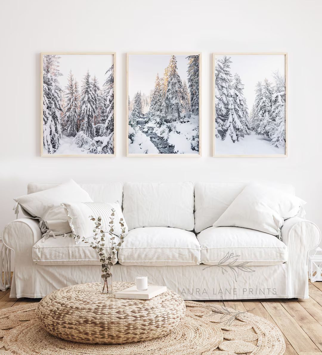 Winter Wonderland Printable Set of 3 Christmas Gallery Wall - Etsy | Etsy (US)