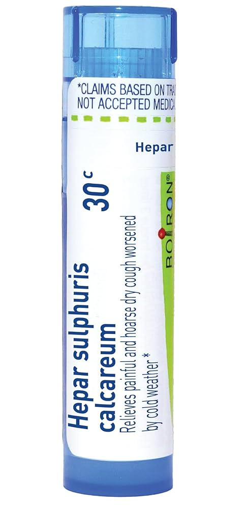 Boiron Hepar Sulphuris Calcareum 30, 80 Pellets, Homeopathic Medicine for Cough (Pack of 1) | Amazon (US)