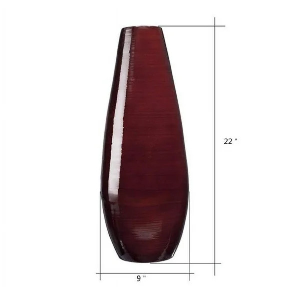 Villacera 83-DEC7042 Handcrafted 22 in. Tall Brown Bamboo Decorative Tear Drop Floor Vase for Sil... | Walmart (US)
