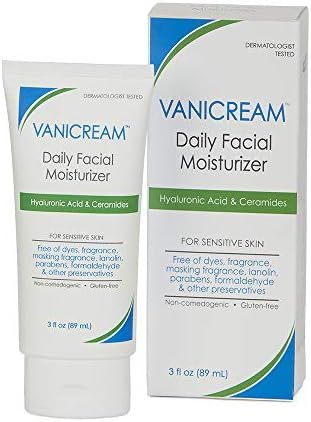 Vanicream Facial Moisturizer With Hyaluronic Acid For Sensitive Skin, Fragrance free 3 Fl Oz | Amazon (US)