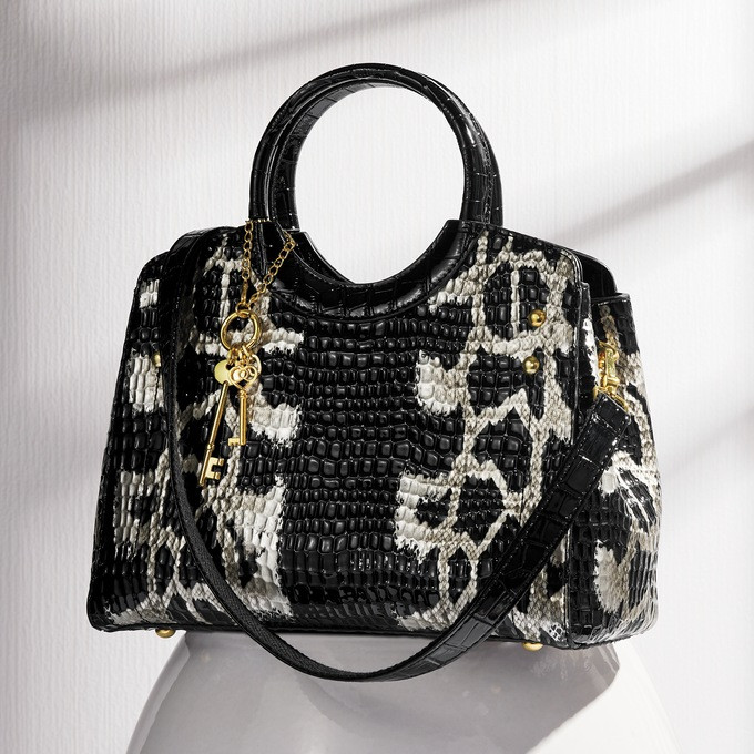 Zendaya Faux-Croco Satchel | Ashro