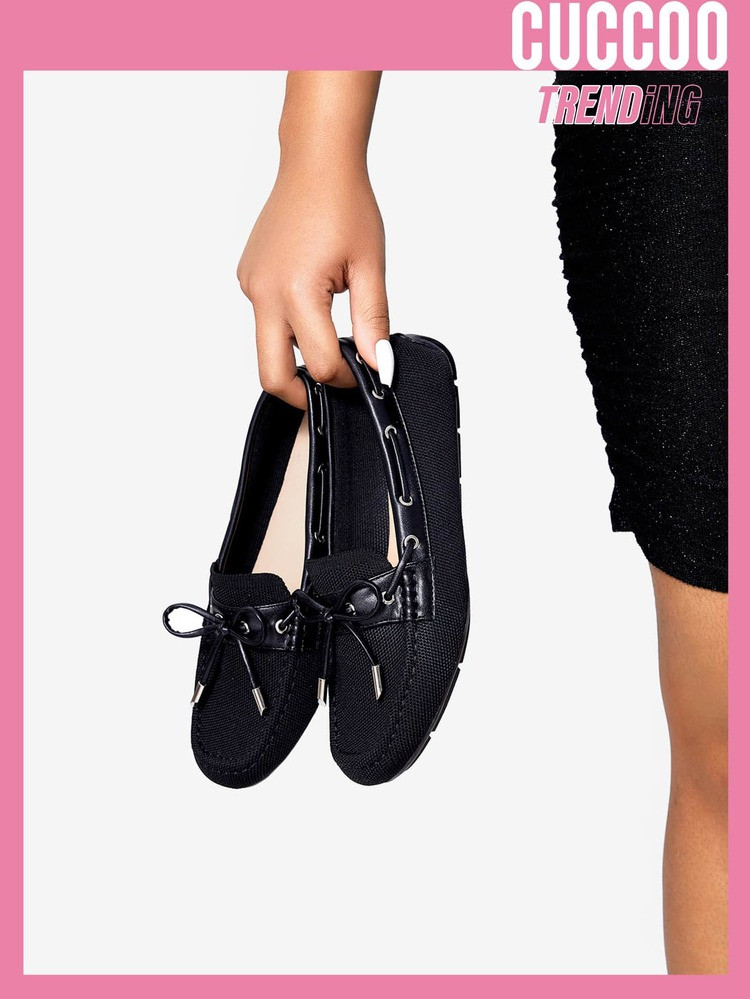 CUCCOO Trending Bow Decor Flat Loafers | SHEIN