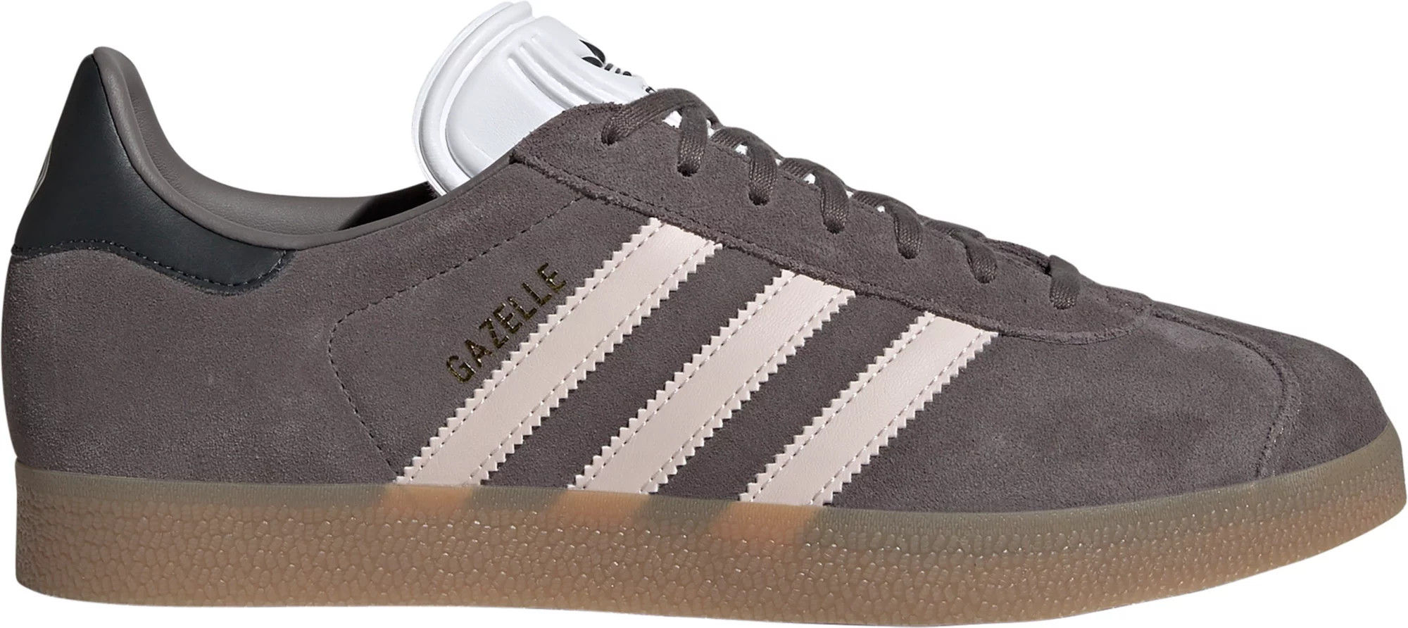 adidas Men's Gazelle Shoes, M13.5/W14.5, Charcoal/Putty Mauve/Gum | Dick's Sporting Goods