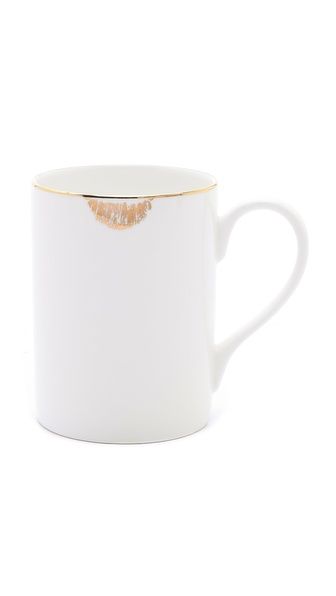 Gift Boutique Reiko Kaneko Lip Tease Mug - White/Gold | Shopbop