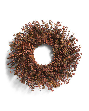 22in Real Preserved Eucalyptus Wreath | Plants & Planters | Marshalls | Marshalls
