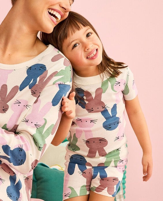 Toddler Easter HannaJams™ Pajama Set in Multi Bunnies - 100% Organic Combed Cotton - Size 3 by Hanna Andersson | Hanna Andersson