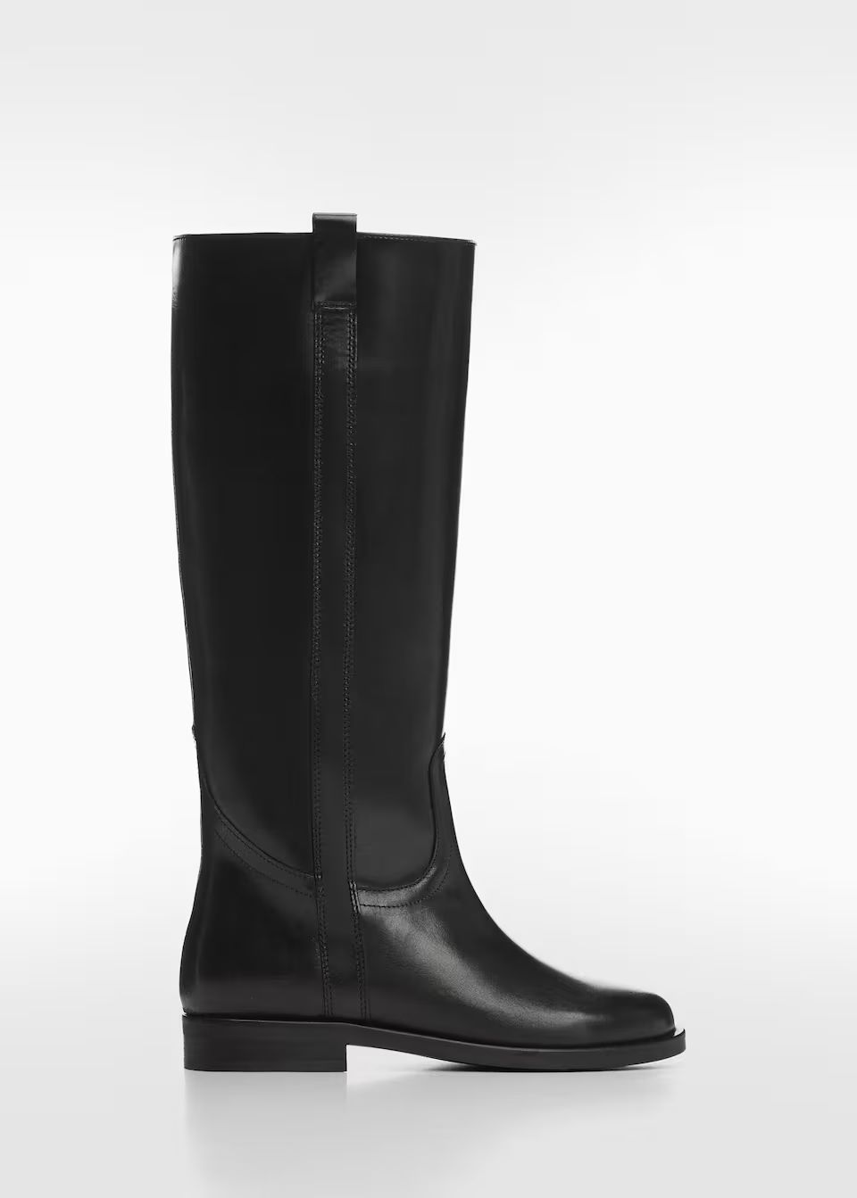 Leather high-leg boots | MANGO (US)