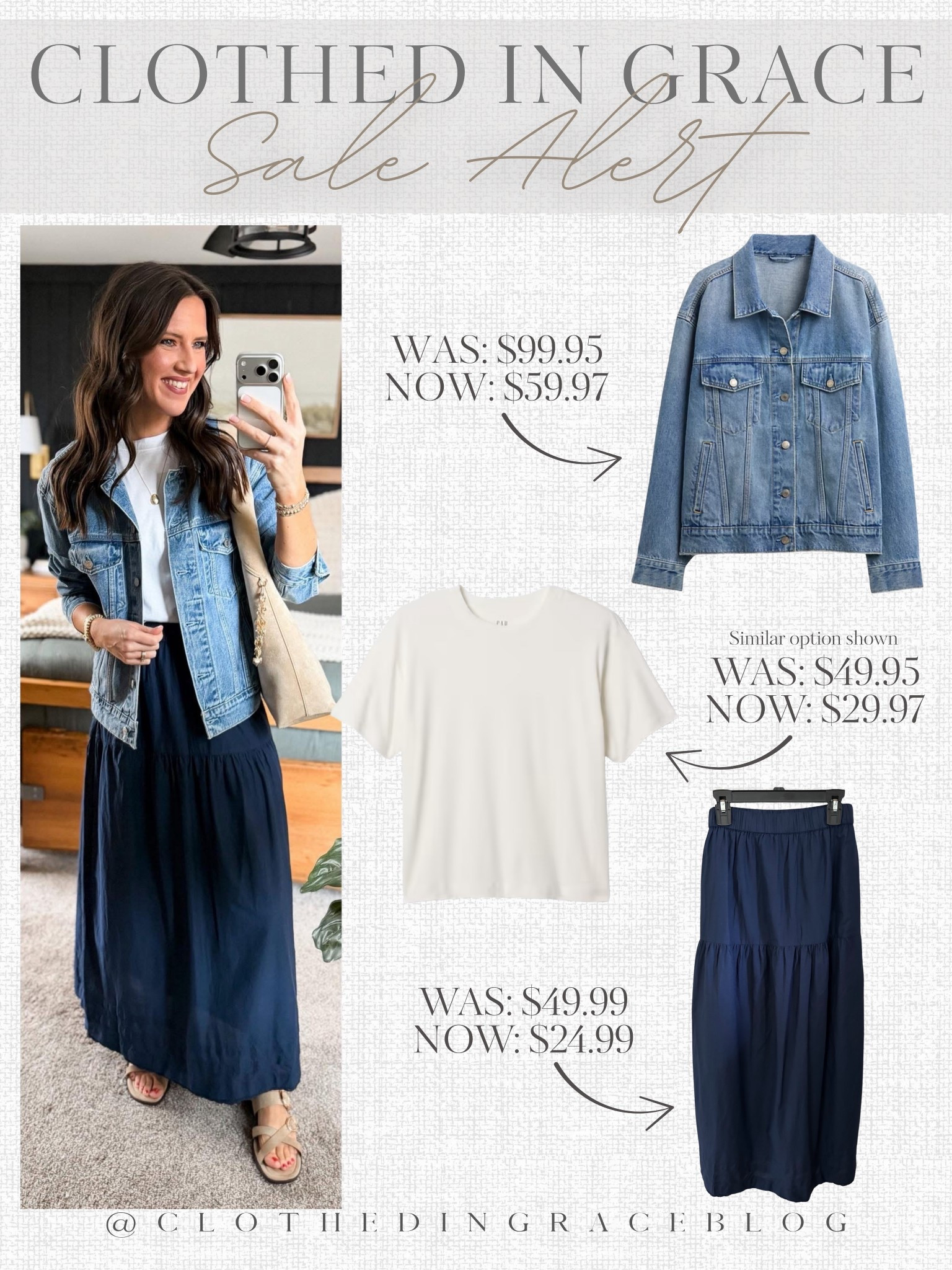 Spring capsule outfit on sale!

Jacket - xs/sm (oversized fit) 
Linking similar tee 
Skirt - small tall 