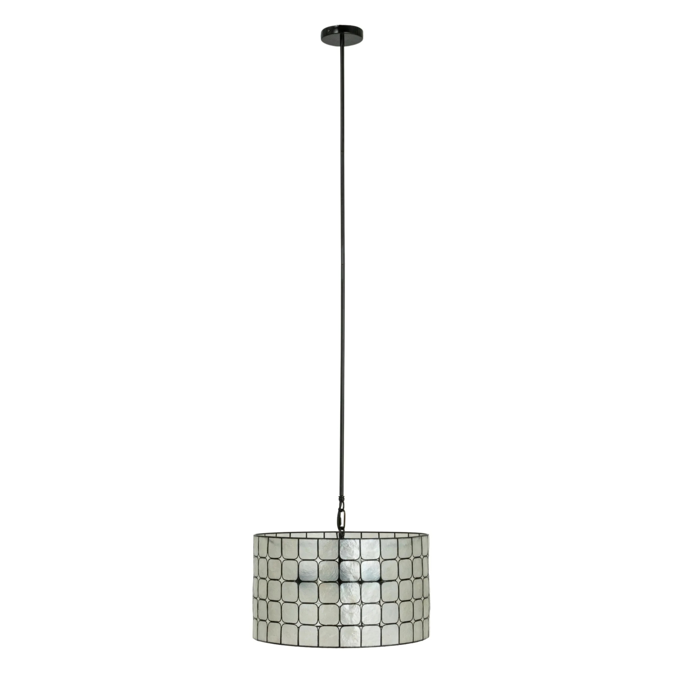 Creative Co-Op Capiz Shell Pendant Lamp, Black - Walmart.com | Walmart (US)
