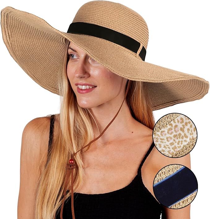 Foldable Beach Hats for Women - Summer Hats - Roll Up Sun Hats for Women - Floppy Hats for Women ... | Amazon (US)