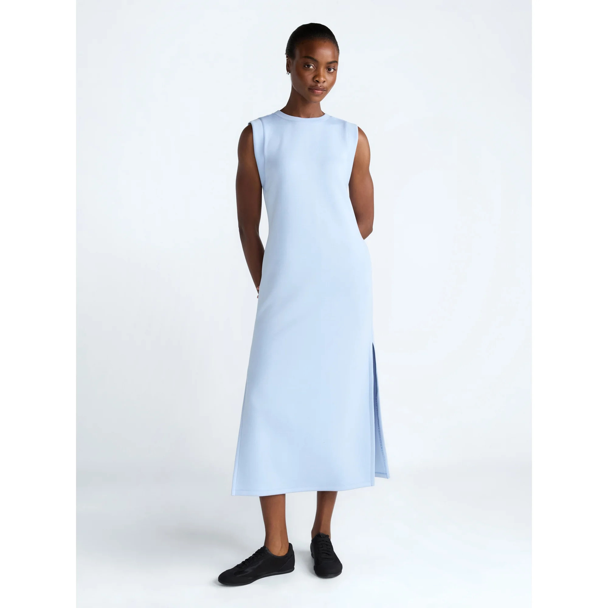 Scoop Women's and Women's Plus Scubaknit Sleeveless Maxi Dress, Sizes XS-4X | Walmart (US)