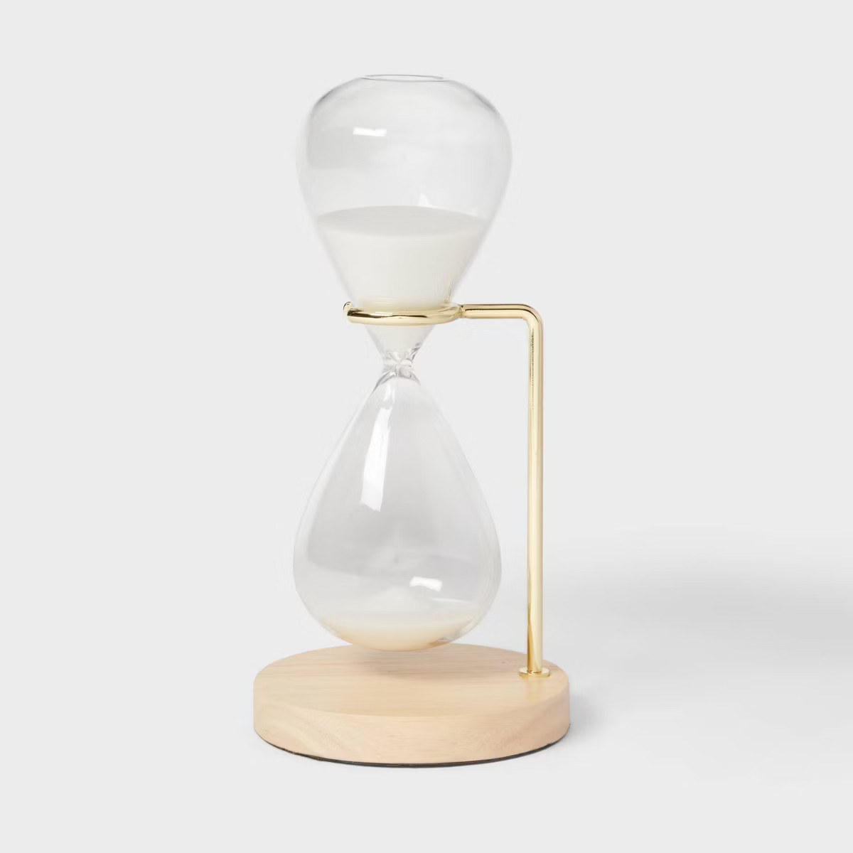 Decorative Hourglass with Rubber Wood Stand Natural Wood - Threshold™: Indoor Sand Timer Decora... | Target