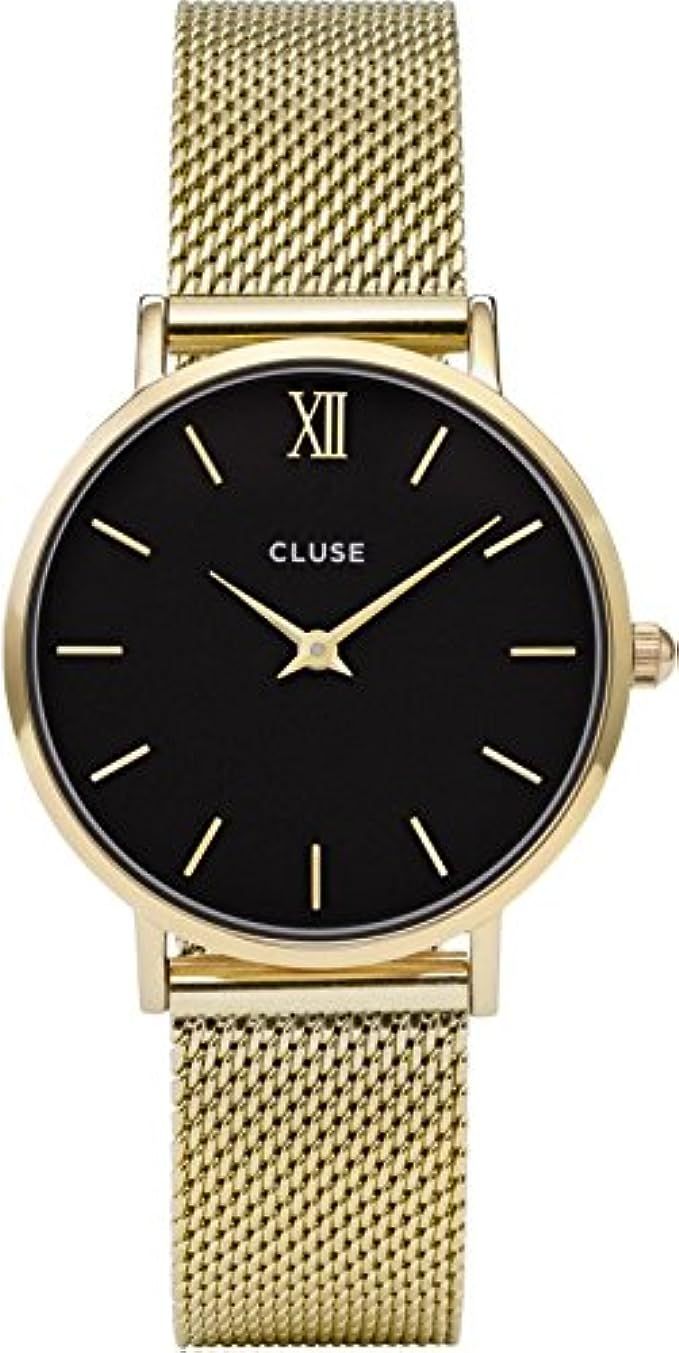 Cluse Women's Minuit Mesh 33mm Steel Bracelet Metal Case Quartz Dial Analog Watches Collection | Amazon (US)