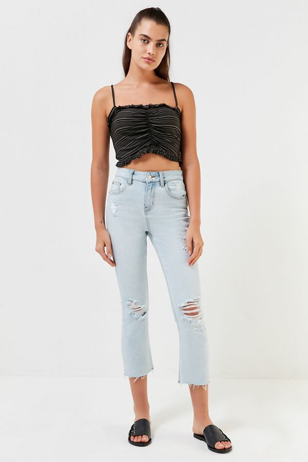 BDG Kick Flare High-Rise Cropped Jean – Light Distressed | Urban Outfitters (US and RoW)