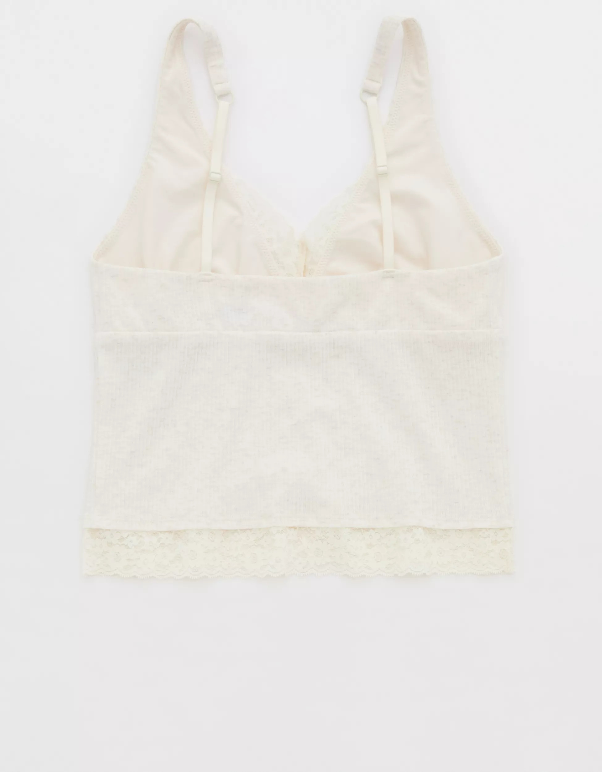 Superchill Cotton Rib Vintage Lace Tank Top | Aerie