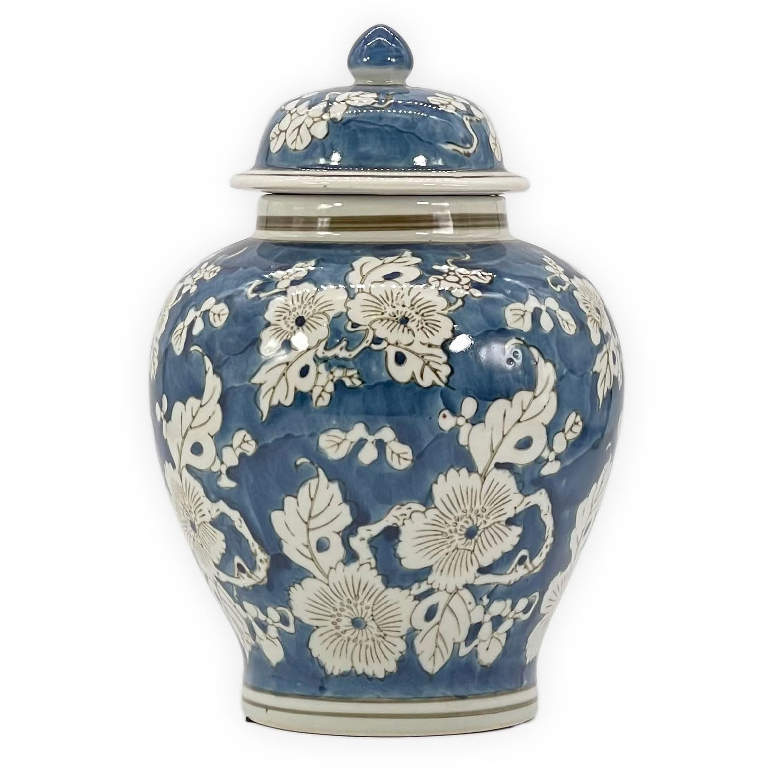 Galt International Blue and White Flower Chinoiserie Ginger Jar 12" w/Lid Ginger Jar, Tea Storage... | Amazon (US)