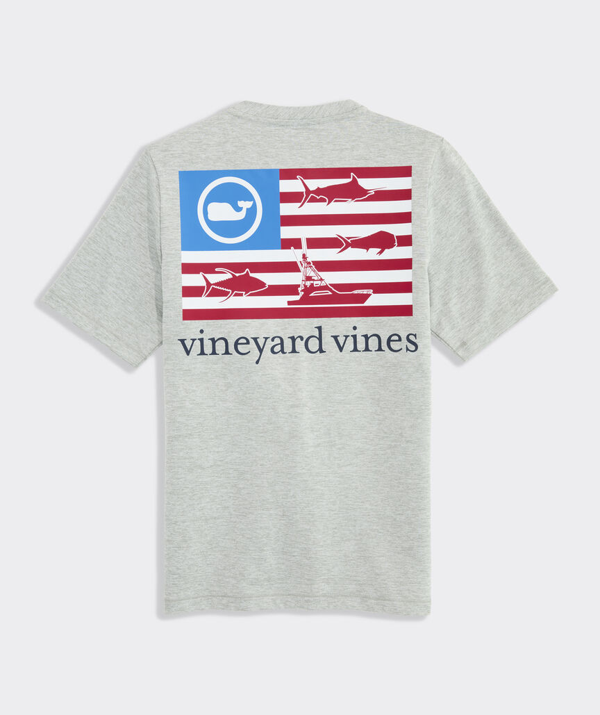 Boys' USA Fish Flag Short-Sleeve Harbor Sun Tee | vineyard vines