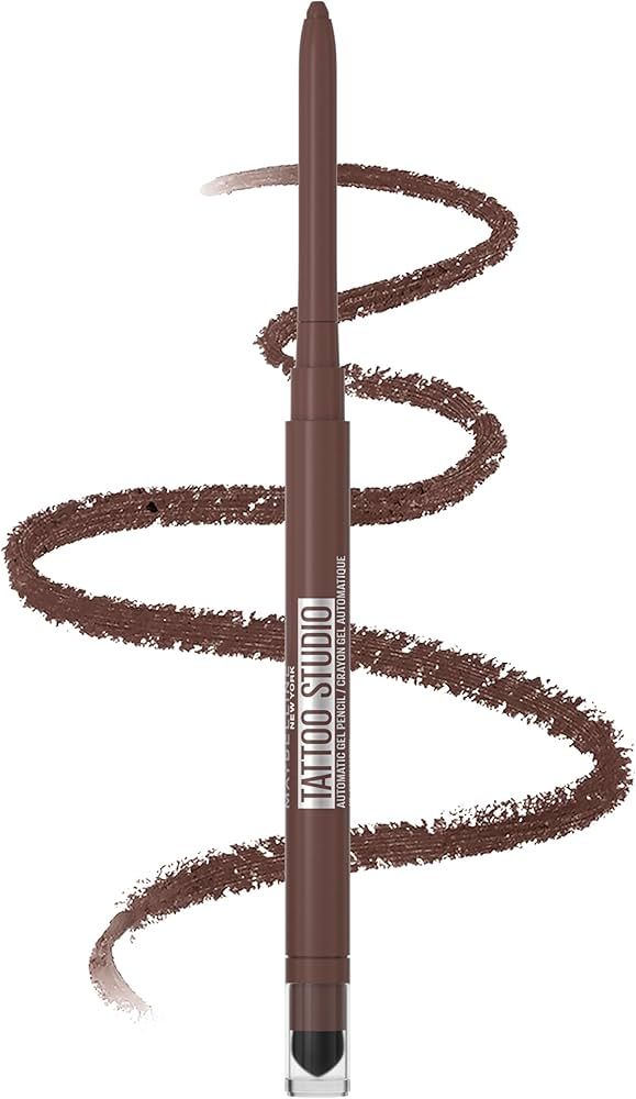 MAYBELLINE Tattoo Studio Automatic Gel Pencil Waterproof Eyeliner, Blendable, Smudge Resistant, M... | Amazon (US)