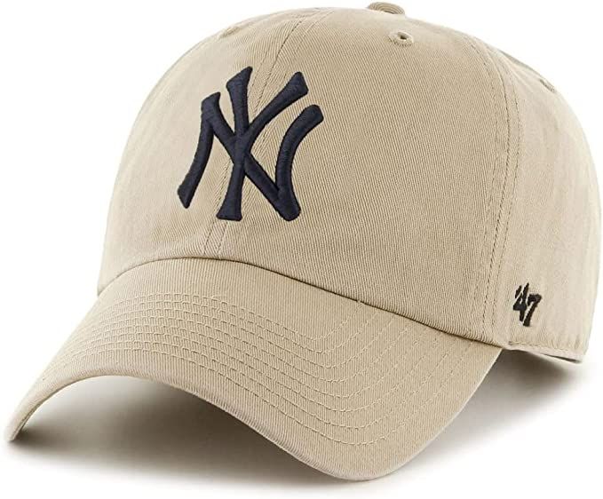 '47 New York Yankees MLB Clean Up Beige Adjustable Cap Brand | Amazon (US)