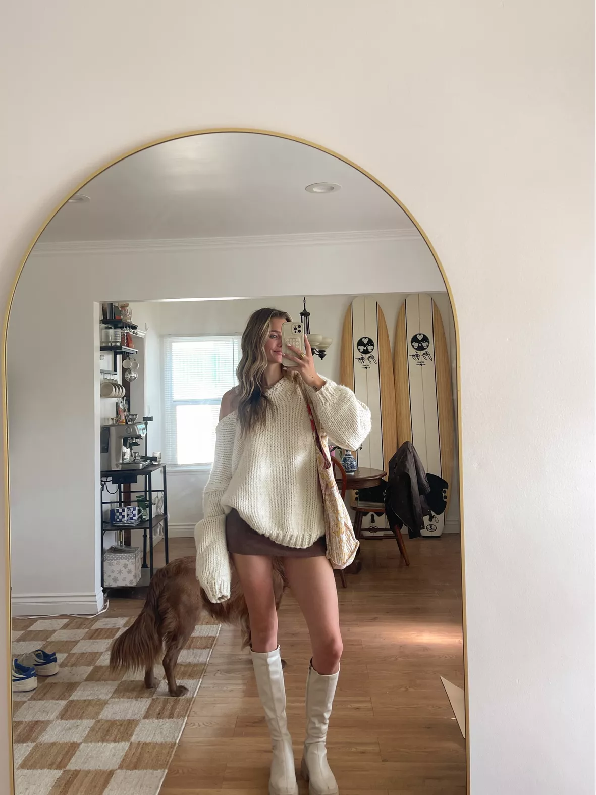 Delvey Cream Chunky Knit Sweater – Beginning Boutique US