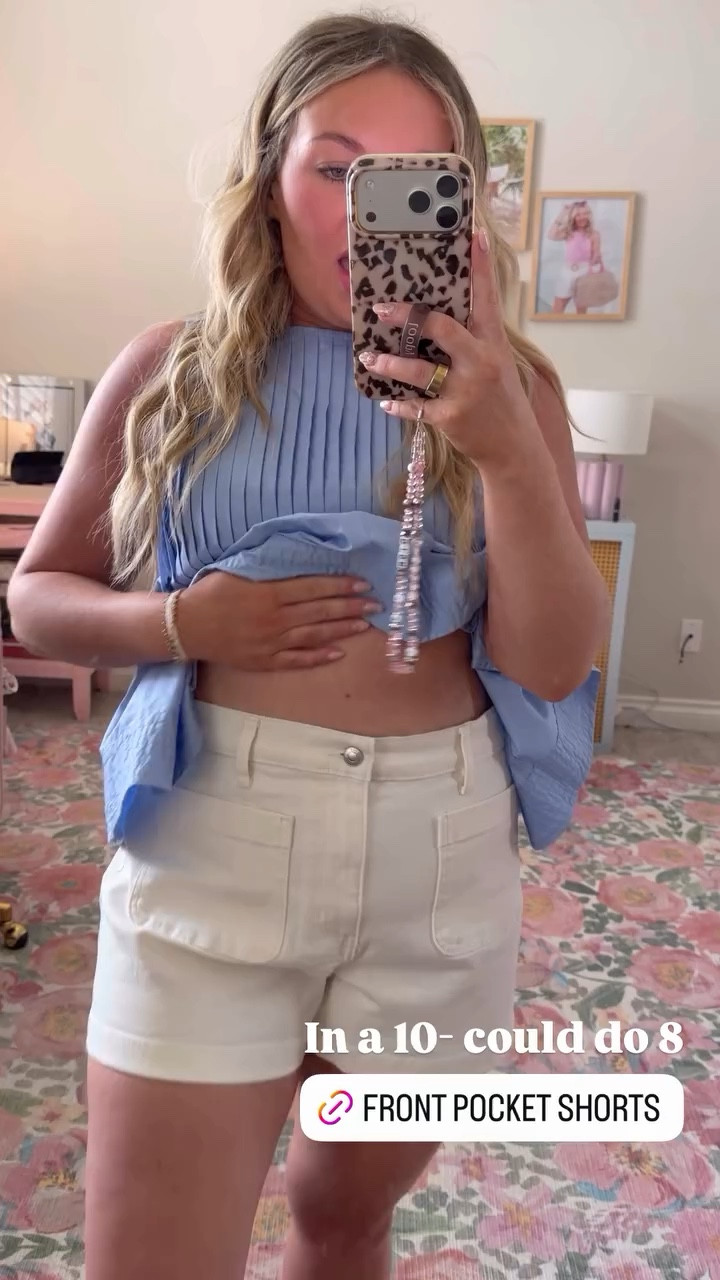 Cute and comfy front pocket jean shorts!   In a 10- could do 8

#LTKMidsize #LTKSeasonal