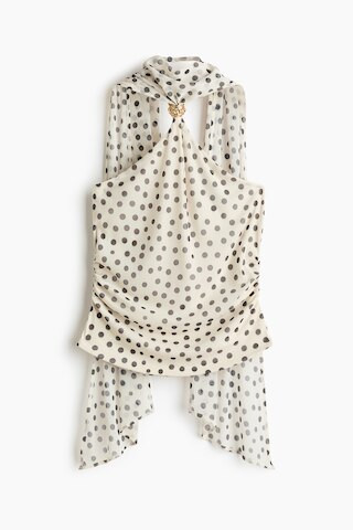 H & M - Mesh halterneck top - Beige | H&M (US + CA)