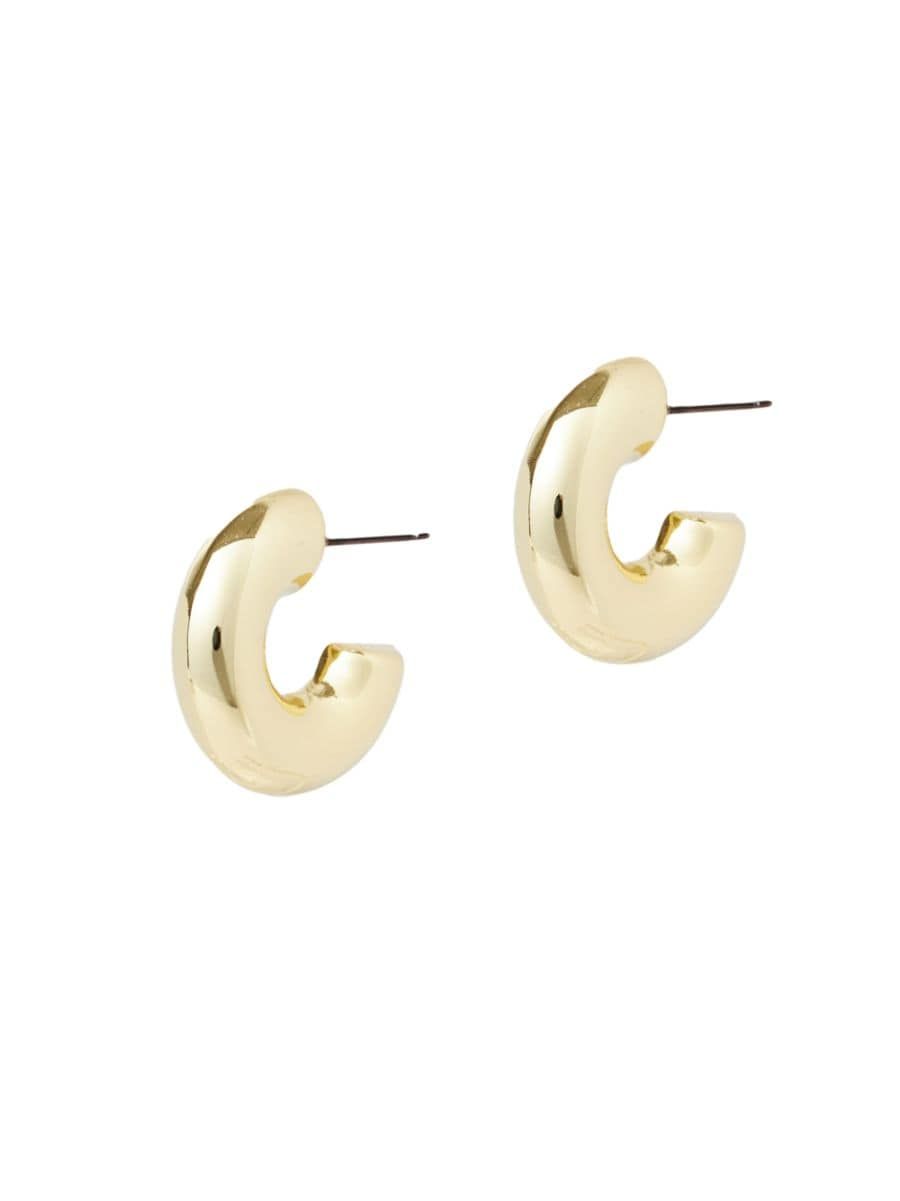 Small Silvertone Chunky Hoop Earrings | Saks Fifth Avenue