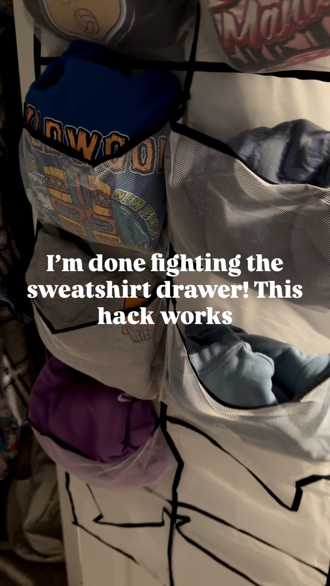Even my husband is happy with this hack! He was ready to start throwing sweatshirts away! It has finally solved our dilemma bc let’s be honest these kids LOVE their sweats these days and there isn’t enough drawer space to go around! 
Get the organizer now before they get more sweats for Christmas!

#LTKFindsUnder50 #LTKKids #LTKdayinmylife