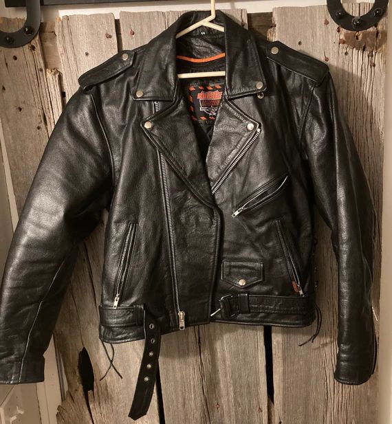 Vintage 1990s Interstate Black Leather Motorcycle Jacket Size | Etsy | Etsy (US)