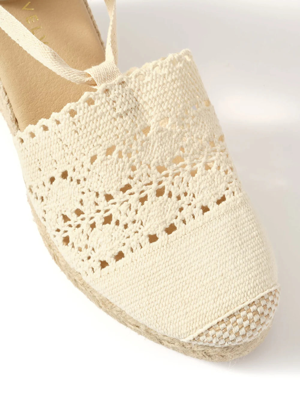 Laura Cream Espadrille Wedge Sandals | Mint Velvet