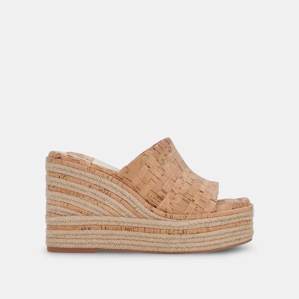 ELARIA WEDGES NATURAL CORK | DolceVita.com